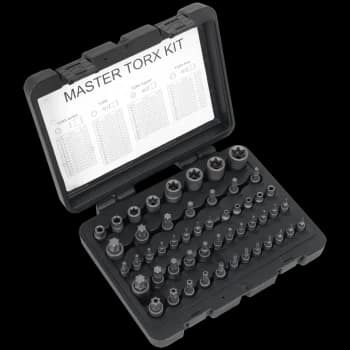 Sealey 52 Piece TRX-Star Master 1/4", 3/8" and 1/2"Sq Drive Socket Set Combination