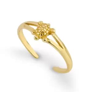 JG Signature Gold Plated Turtle Toe Ring