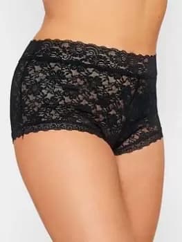 Yours 3 Pack Lace Short, Black, Size 22-24, Women