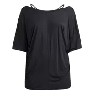 adidas Yoga Studio Oversized T-Shirt (Plus Size) Womens - Black