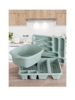 Wham Casa 3 Piece Kitchen Tidy Set - Light Green