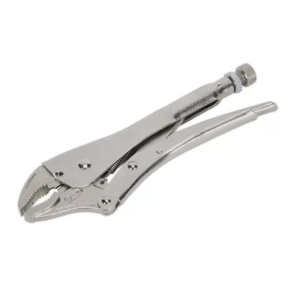 Genuine SEALEY AK6821 Locking Pliers Curved Jaws 230mm 0-45mm Capacity