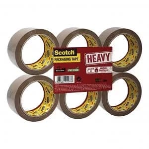 Scotch Heavy Packaging Tape High Resistance Hotmelt 50mmx66m Brown