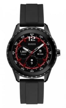 Guess Midsize Stainless Steel Android Wear Wat Black