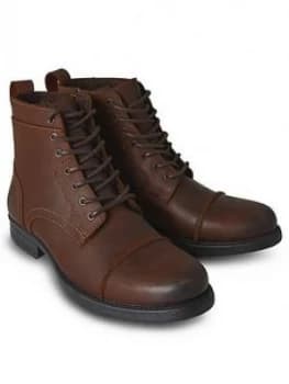 Joe Browns Joe Browns Oiled Top Stitch Boots, Brown, Size 10, Men