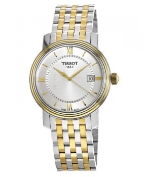 Tissot T-Classic Bridgeport Gold & Steel Silver Dial 40mm Mens Watch T097.410.22.038.00 T097.410.22.038.00