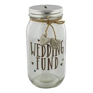 Love Story Wedding Fund Mason Jar Money Box