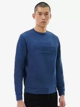 Barbour International Stamp Embossed Crew Neck Sweatshirt - Blue Size 3XL, Men