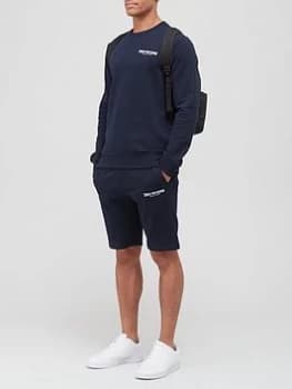 TRUE RELIGION Arch Logo Jersey Shorts - Navy, Night Sky Navy Size M Men