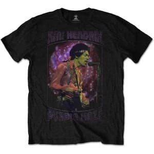Jimi Hendrix - Purple Haze Frame Mens Large T-Shirt - Black