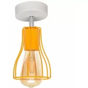 Netlighting Tube Semi Flush Light Whte, Yellow 10cm