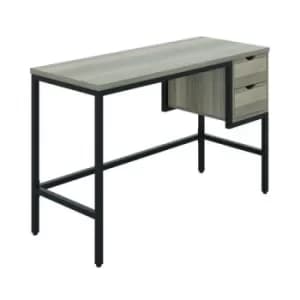 Jemini Soho Computer Desk with 2 Drawers 1200x480x770mm Grey Oak/Black KF90925