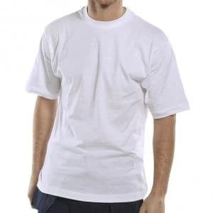 Click Workwear T Shirt 180gsm 2XL White Ref CLCTSWXXL Up to 3 Day
