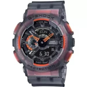 Mens Casio 'G-Shock Semi Transparent ' MultiColour and Grey Plastic/Resin Quartz Chronograph Watch