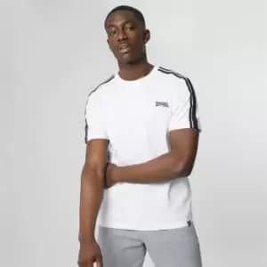 Lonsdale 2 Stripe Crew Tee - White
