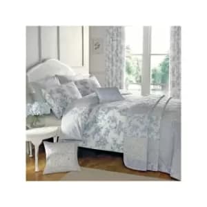 Dreams & Drapes Malton Floral Toile Print Reversible Duvet Cover Set, Blue, King