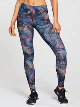 Nike Run Power Essential Tight Print Black Size L Women