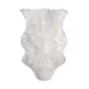 Faux White Sheepskin Rug M&W
