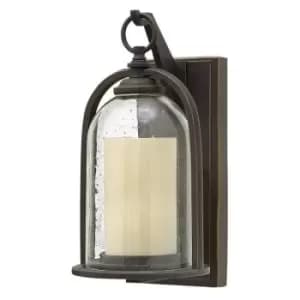 Quincy 1 Light Outdoor Small Wall Lantern Light Oil Rubbed Bronze IP44, E27