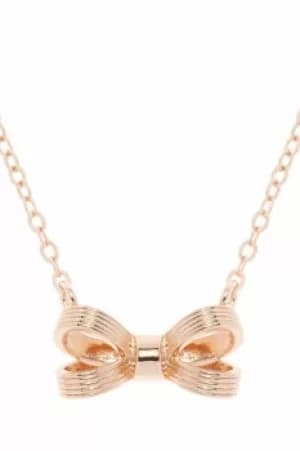 Ted Baker Ladies Rose Gold Plated Opia Opulent Bow Necklace TBJ1572-24-03