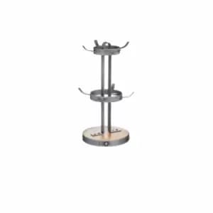 KitchenCraft Industrial Kitchen Metal / Wooden Mug Tree Stand