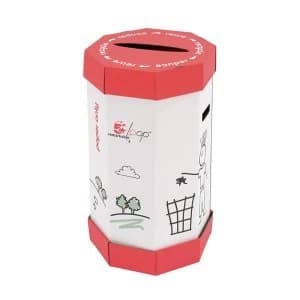 5 Star Facilities Remarkable Loop Paper Recycling Office Waste Bin 60 Litres Pack 5