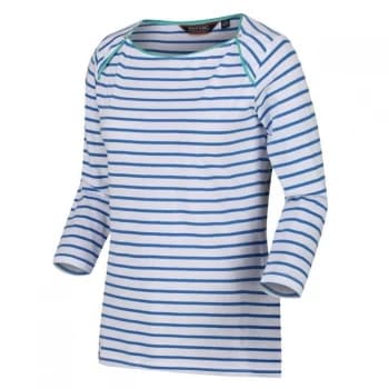 Regatta Polina three quarter Sleeve T-Shirt - White Stripe