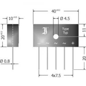 Diode bridge Diotec DBI6 12 SIL 5 1200 V 6 A
