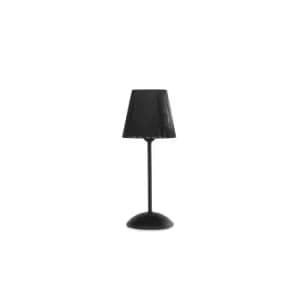 Loris Table Lamp With Round Tapered Shade, Black Shade