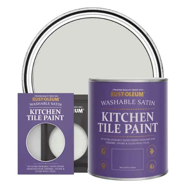 Rust-Oleum Kitchen Tile Paint, Satin Finish - WINTER GREY - 750ml