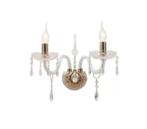 MONALISA Wall Light Gold, Crystal 40x34x18cm