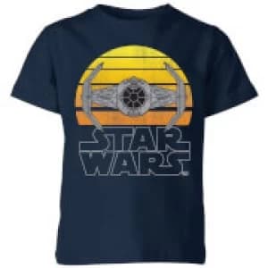 Star Wars Sunset Tie Kids T-Shirt - Navy - 11-12 Years