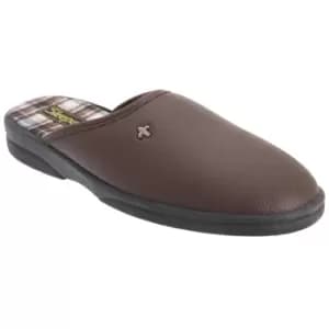 Sleepers Mens Dwight Outdoor Sole Mule Slippers (9 UK) (Brown)