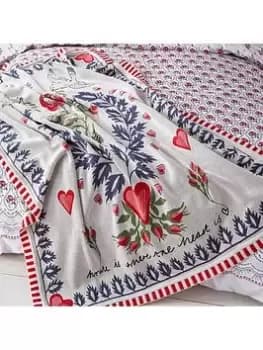Cath Kidston Peace Dove Throw, White