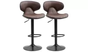 835-731V70BN HOMCOM Adjustable Swivel Bar Stools Set of 2