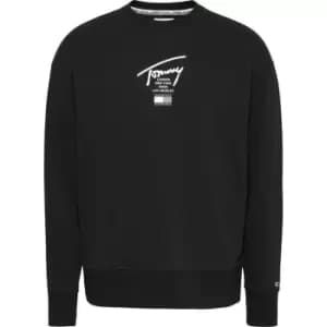 Tommy Jeans Modern Essential Signature Crew Sweater - Black