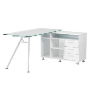 Alphason Augusta Work Centre Glass Desk