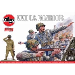 Airfix WWII U.S. Paratroops Vintage Classics Figures 1:32 Scale Model Kit
