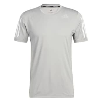 adidas Techfit 3-Stripes Fitted T-Shirt Mens - Mgh Solid Grey
