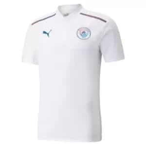 2021-2022 Man City Casuals Polo Shirt (White)