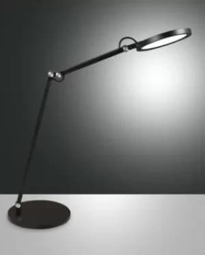 Regina Integrated LED Table Lamp Black Glass