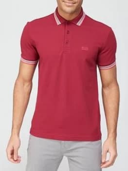Hugo Boss Athleisure Paddy Pique Polo Shirt Dark Red Size L Men