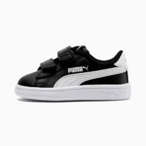 PUMA Smash V2 Kids Trainers, Black/White Size 5 Shoes