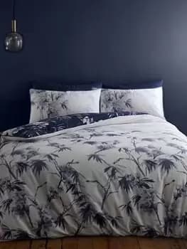 Bianca Fine Linens Kyoto Leaf 100% Cotton Reversible Duvet Cover Set