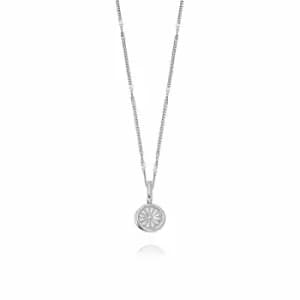 Daisy London Jewellery 925 Sterling Silver Daisy Bloom Mini Pendant Necklace Sterling Silver