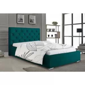 Envisage Trade - Hillary Upholstered Beds - Plush Velvet, Double Size Frame, Green - Green