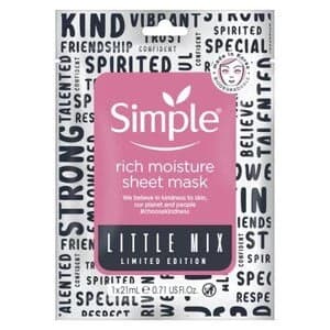 Simple x Little Mix Rich Moisture Sheet Mask 1 Mask