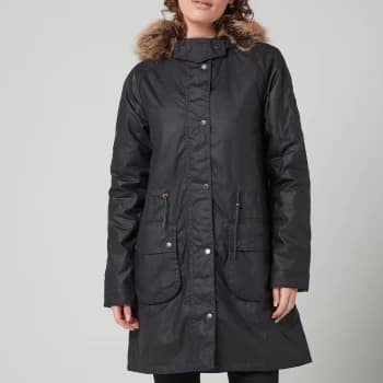 Barbour Womens Mull Wax Jacket - Navy/Dress - UK 10