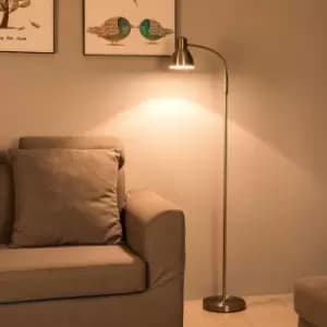 Adjustable Gooseneck Floor Lamp Bowl Shade Reading Light