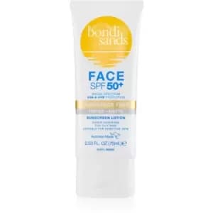 Bondi Sands SPF 50+ Face Fragrance Free protective tinted cream for the face for a matte look SPF 50+ 75ml